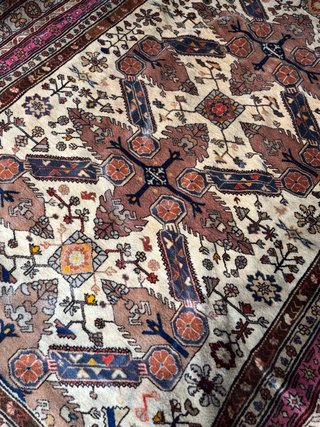 Tappeto Persiano Amano Lana Beige Marrone 282x 196