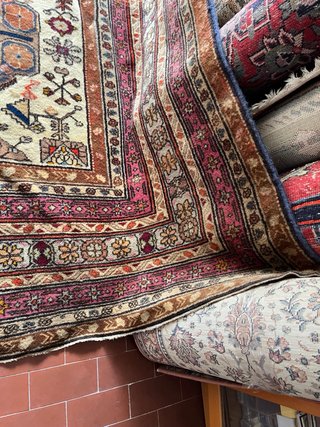 Tappeto Persiano Amano Lana Beige Marrone 282x 196