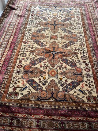 Tappeto Persiano Amano Lana Beige Marrone 282x 196