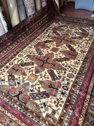 Tappeto Persiano Amano Lana Beige Marrone 282x 196