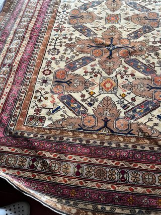 Tappeto Persiano Amano Lana Beige Marrone 282x 196
