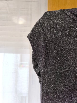 Vestido brillo cuello halter