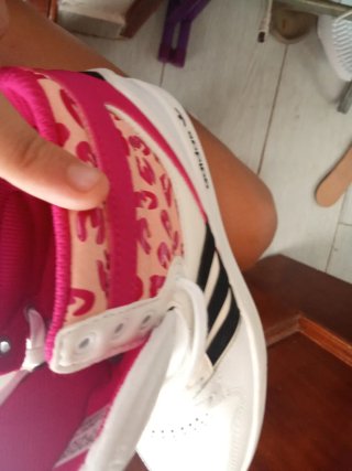 Zapatillas Adidas Blancas y Negras Talla 38.5