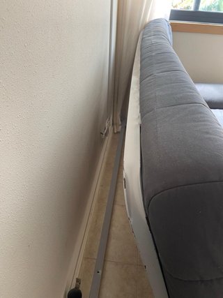 Sofá Cama Plegable Gris 135x190
