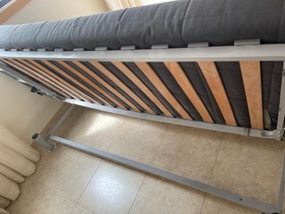 Sofá Cama Plegable Gris 135x190