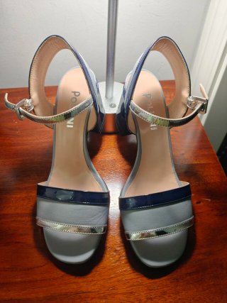 Sandalias Pollini Mujer Azul y Gris