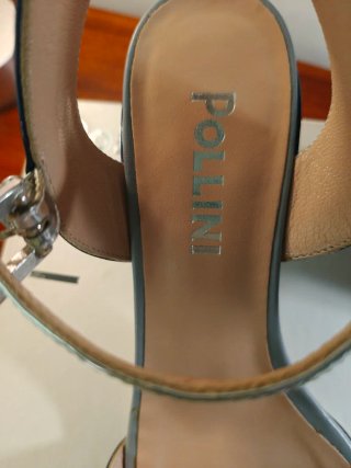 Sandalias Pollini Mujer Azul y Gris