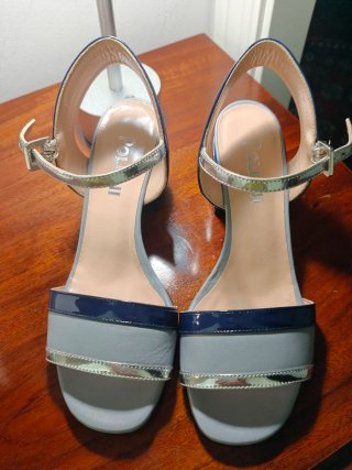 Sandalias Pollini Mujer Azul y Gris