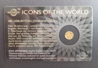 Moneda Oro 24K Icons of the World 1/200 oz