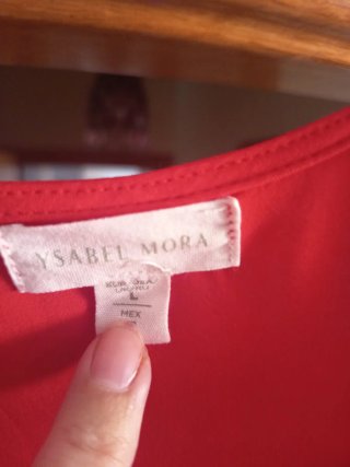 Vestido rojo con cinturon