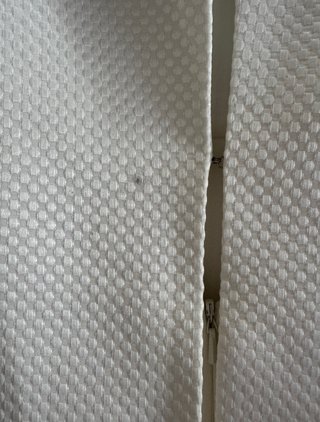 Vestido Karen Millen blanco pedrería T40