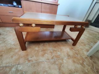 Mesa de centro pequeña madera de pino maciza