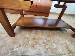 Mesa de centro pequeña madera de pino maciza