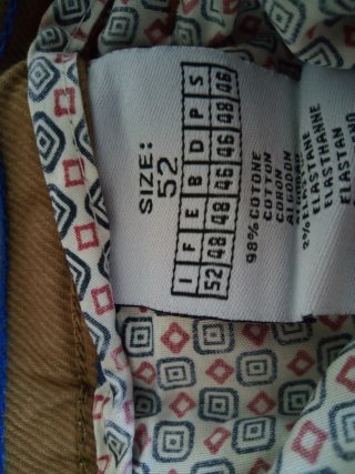 Pantalón de hombre de algodón marrón