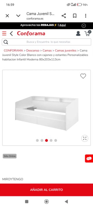 Cama nido con 2 cajones