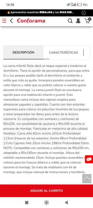 Cama nido con 2 cajones