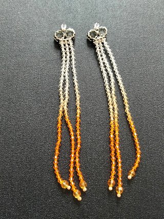 Pendientes largos con cristales
