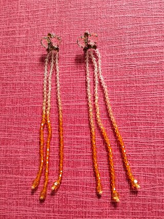 Pendientes largos con cristales