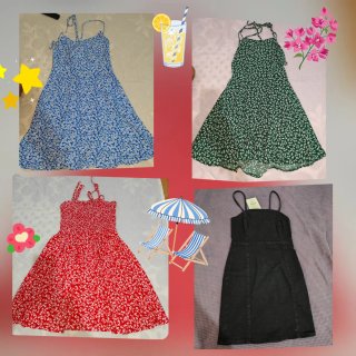 Lote 4 Vestidos Verano Estampados