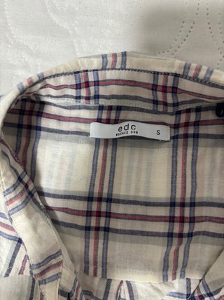 Camisa cuadros verano mujer EDC Talla S/M