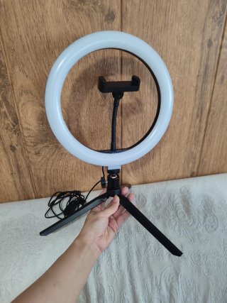 Oferta❤️Aro de luz LED con trípode,ring light