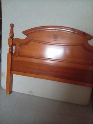 Cabecero de cama provenzal madera