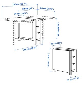 Mesa Plegable Norden Ikea Blanca