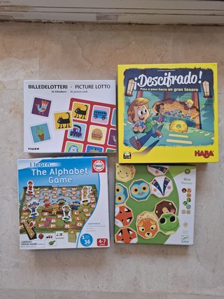 Lote 4 juegos de mesa infantiles