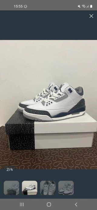 Jordan 3 Gris y Blanco