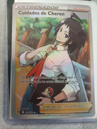 Carta Pokémon Cuidados de Cheren 168/172