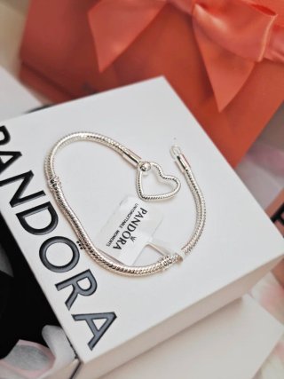 Pulsera Pandora Corazón Plata 18 centímetros ale