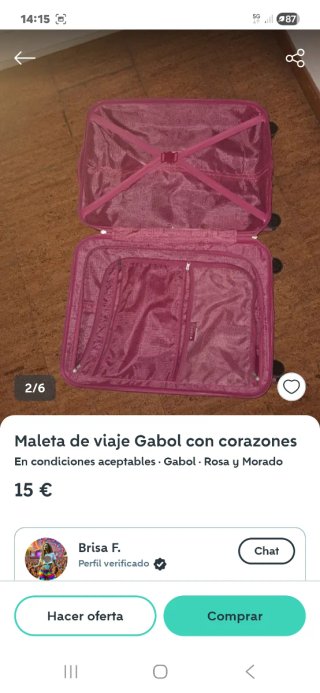 Maleta Gabol con corazones