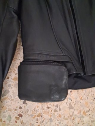 Chaqueta de moto negra