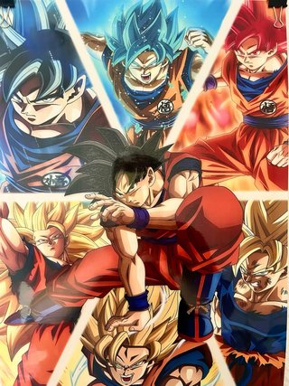 Póster Dragon Ball Z Goku transformaciones