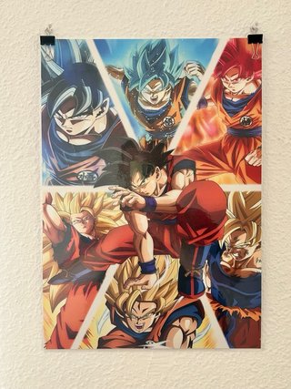 Póster Dragon Ball Z Goku transformaciones