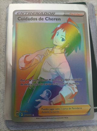 Carta Pokémon Cuidados de Cheren 177/172