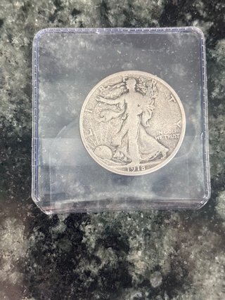 Moneda Half Dollar Walking Liberty 1918-D