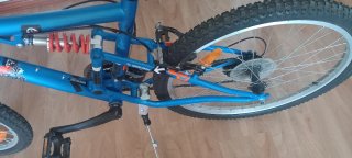 Bicicleta Btwin Azul Doble Suspensión