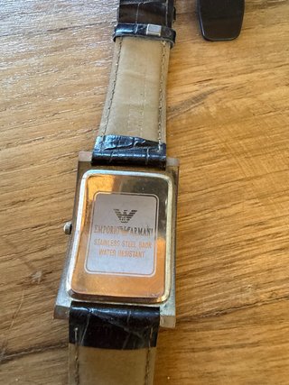 Reloj Emporio Armani Rectangular Negro/Plata
