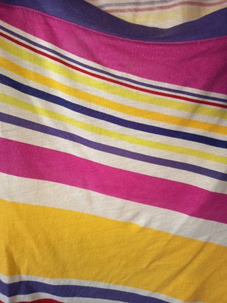 Camiseta retro Zara rayas multicolor talla M