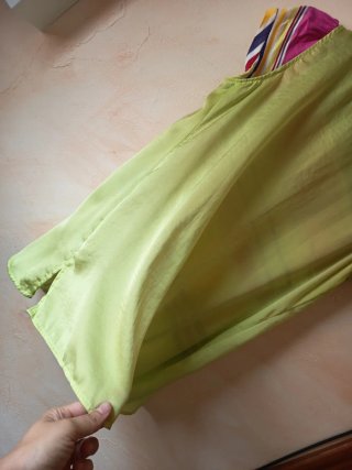 Camiseta retro Zara rayas multicolor talla M