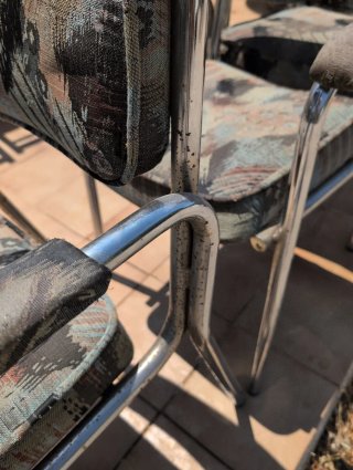 Conjunto 7 Sillas Metálicas Tapizadas