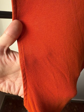 Vestido corto cuello vuelto naranja