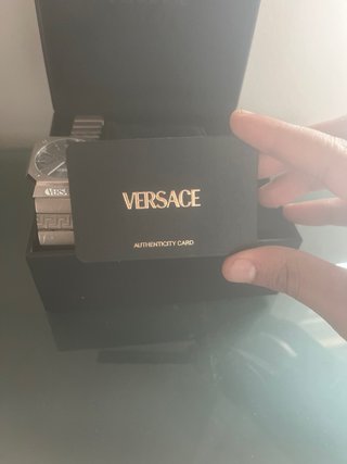 Reloj Versace Plateado Caja Negra