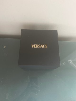 Reloj Versace Plateado Caja Negra