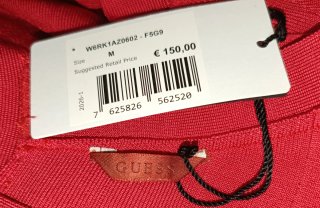 Abito nuovo con cartellino GUESS rosso taglia M