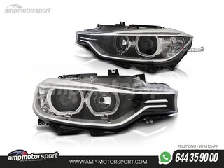 FAROS DELANTEROS XENON OJOS DE ANGEL LED PARA BMW SERIE 3 F30 / F31 / BERLINA / TOURING
