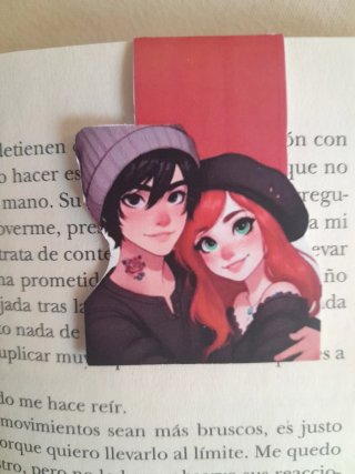 Marcapáginas magnético Leah y Logan
