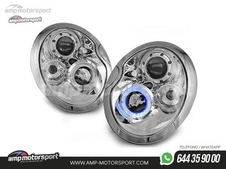 FAROS DELANTEROS OJOS DE ANGEL PARA MINI COOPER 2001-2006