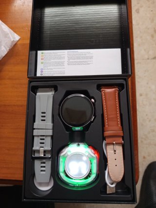 Reloj Deportivo Hombre Marrón y Gris
